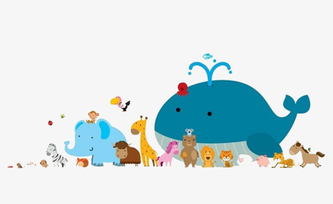 650x400 Cartoon Zoo, Animal, Elephant, Whale Png Image And Clipart