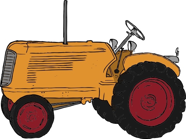 600x447 Drawn Tractor Vector Art