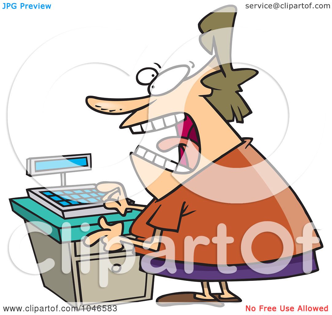 1080x1024 Royalty Free (Rf) Clip Art Illustration Of A Cartoon Female Clerk