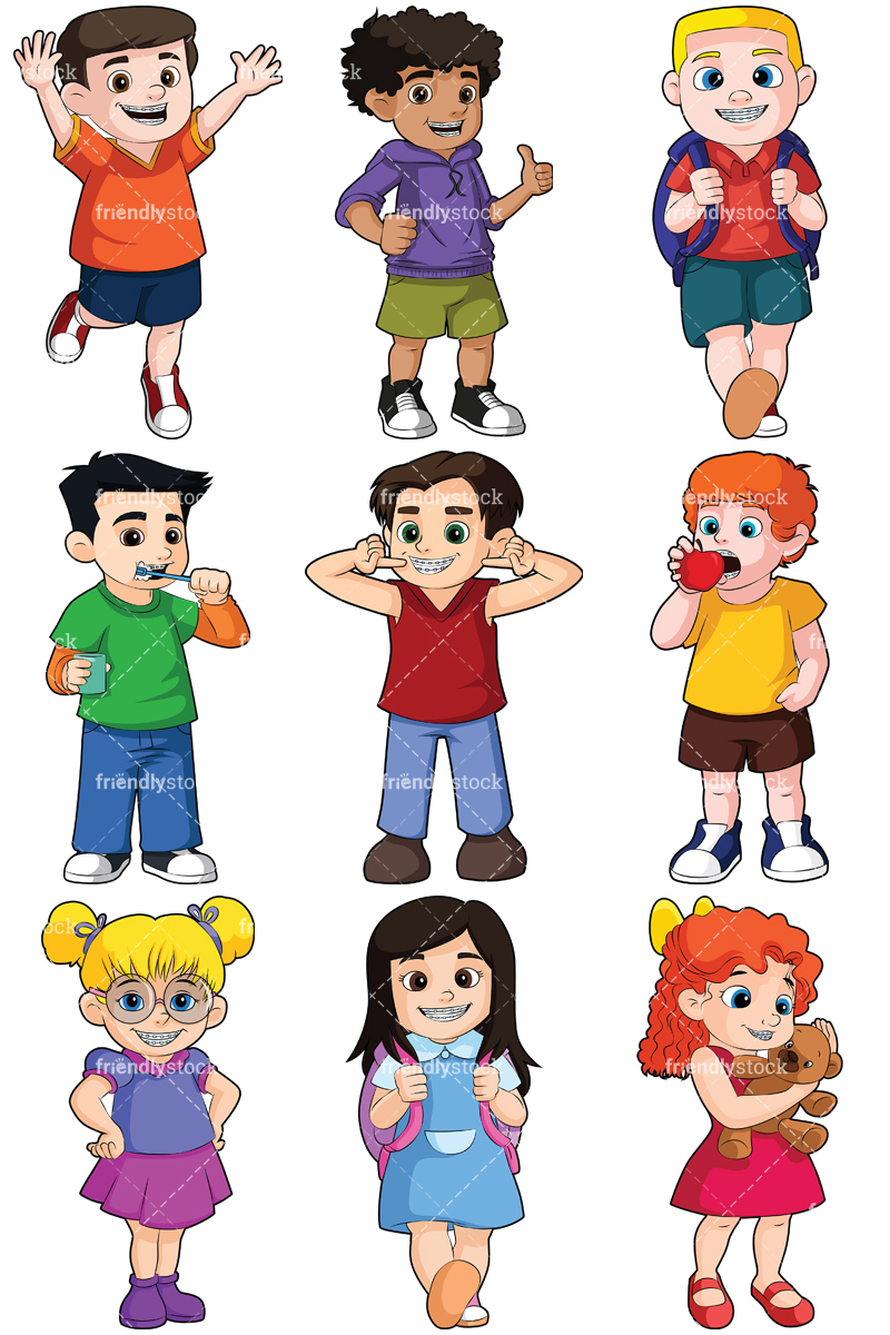 800x1200 Friendly Kids Clipart