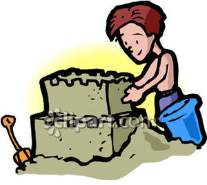 300x268 Clip Art Of Building A Sandcastle Clipart