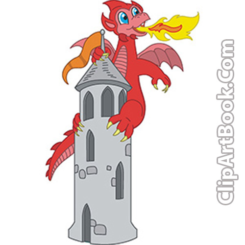 500x500 Dragon And Castle Clip Art Cliparts