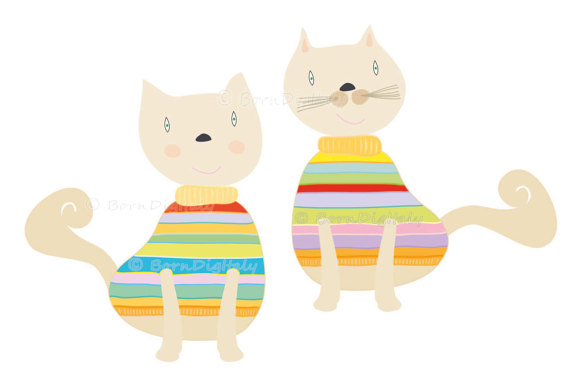 570x379 Cats Clip Art Kitty Digital Clipart Kitten Nursery Clipart