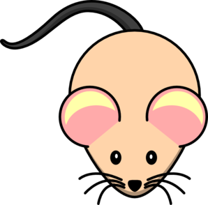 298x294 White Nude Mouse Clip Art