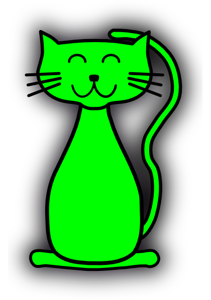 420x598 Green Cat Clip Art