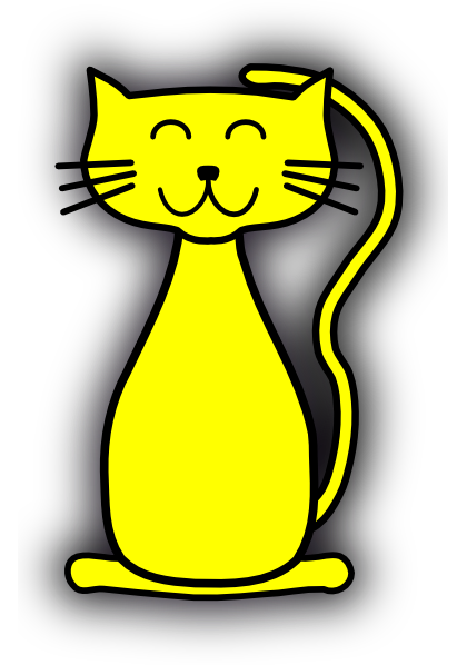 420x598 Yellow Cat Clip Art