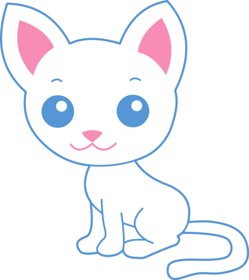 490x550 Cute Cat Clipart Cute White Kitty Cat Free Clip Art Animations