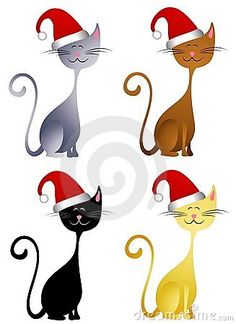 236x324 Christmas Cats Clip Art Smaller Cat Images Holiday Cat Clipart