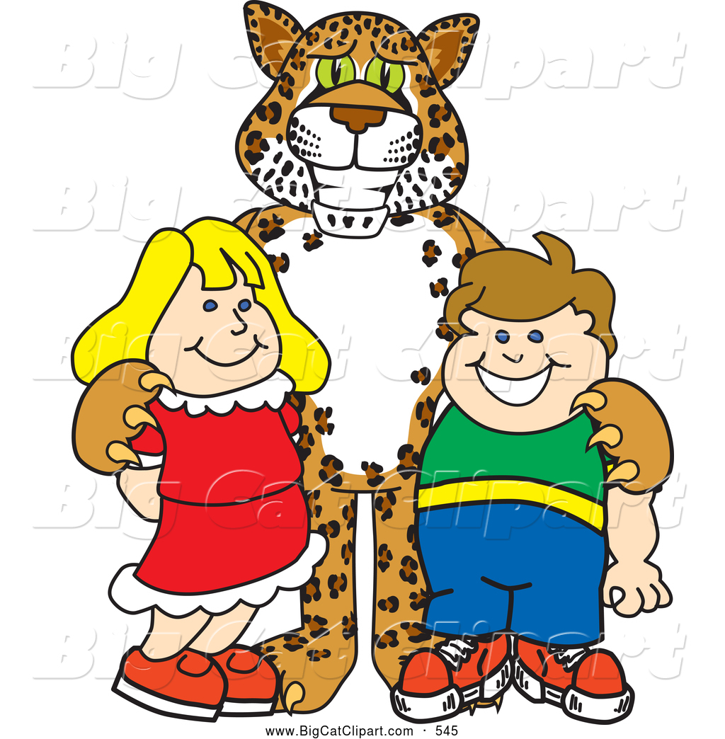 1024x1044 Big Cat Cartoon Vector Clipart Of A Friendly Cheetah, Jaguar