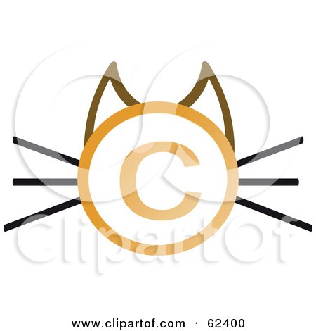 450x470 Royalty Free (Rf) Clipart Illustration Of A Copyright Symbol Cat