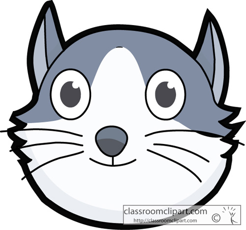 500x468 Cartoon Cat Face Clipart
