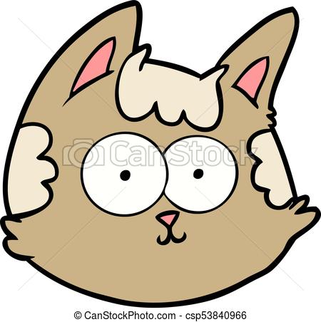 450x452 Cartoon Cat Face Clip Art Vector