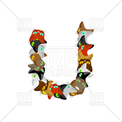 400x400 Letter U With Cat Head