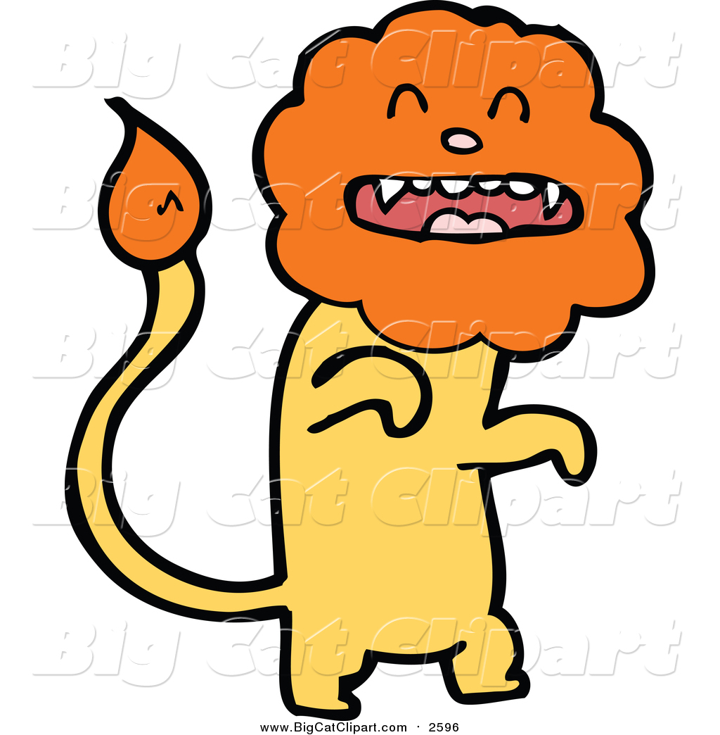 1024x1044 Big Cat Cartoon Vector Clipart Of A Yellow Male Lion
