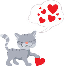 216x220 Valentine's Day Clipart Cat