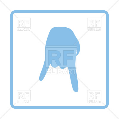 400x400 Baseball Catcher Gesture Down Icon Royalty Free Vector Clip Art