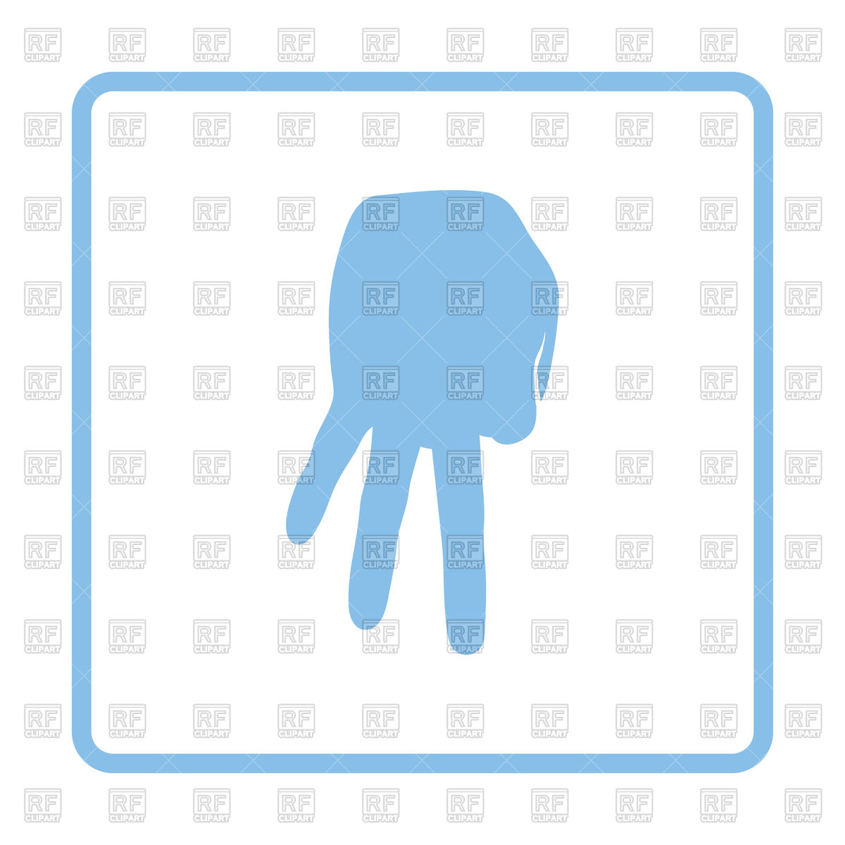 1200x1200 Blue Frame Design Of Baseball Catcher Gesture Icon Royalty Free