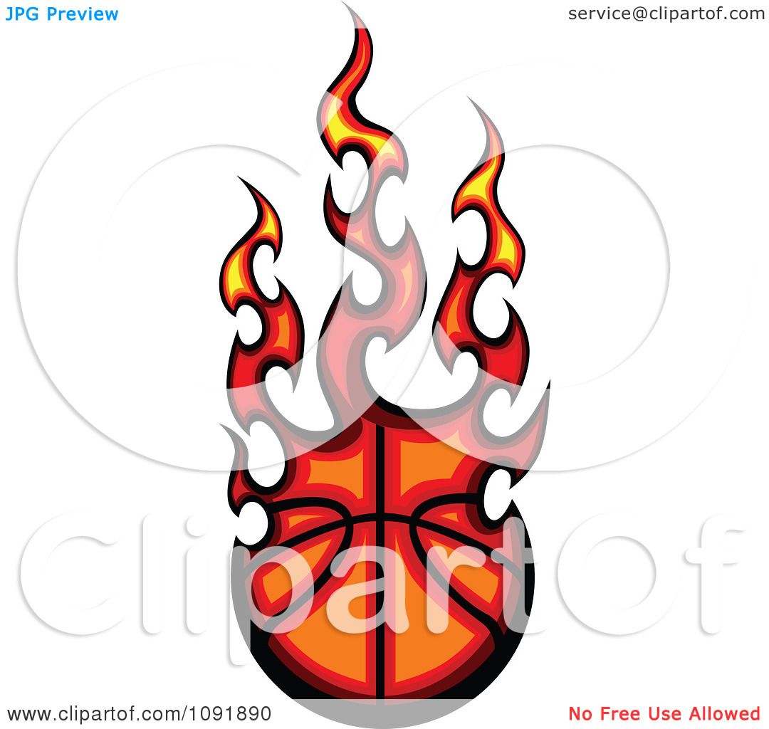 1080x1024 Clipart Fire Engulfed Basketball
