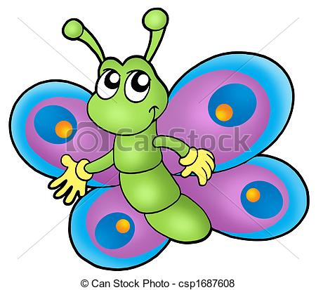 450x413 Cartoon Butterfly Clipart