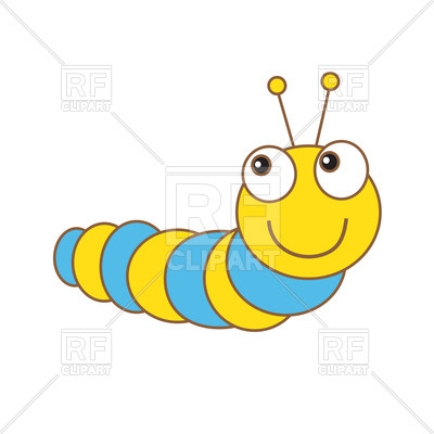 400x400 Cute Cartoon Caterpillar Vector Image Vector Artwork Of Plants