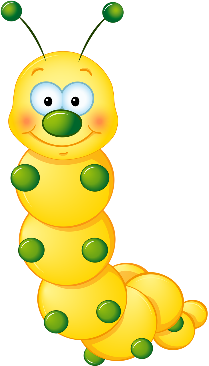 732x1280 Yellow Cute Caterpillar Clipart Rovarok,
