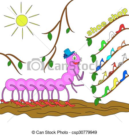 450x470 Caterpillar In A Shoe Store Picks Up The New Shoes For Eps