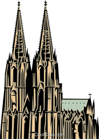 341x480 Cologne Church Royalty Free Vector Clip Art Illustration Arch0145