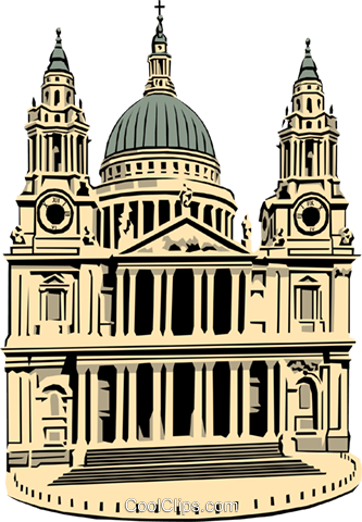 333x480 St. Paul's Cathedral Royalty Free Vector Clip Art Illustration
