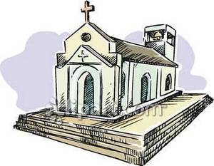300x233 Mexican Church Clipart
