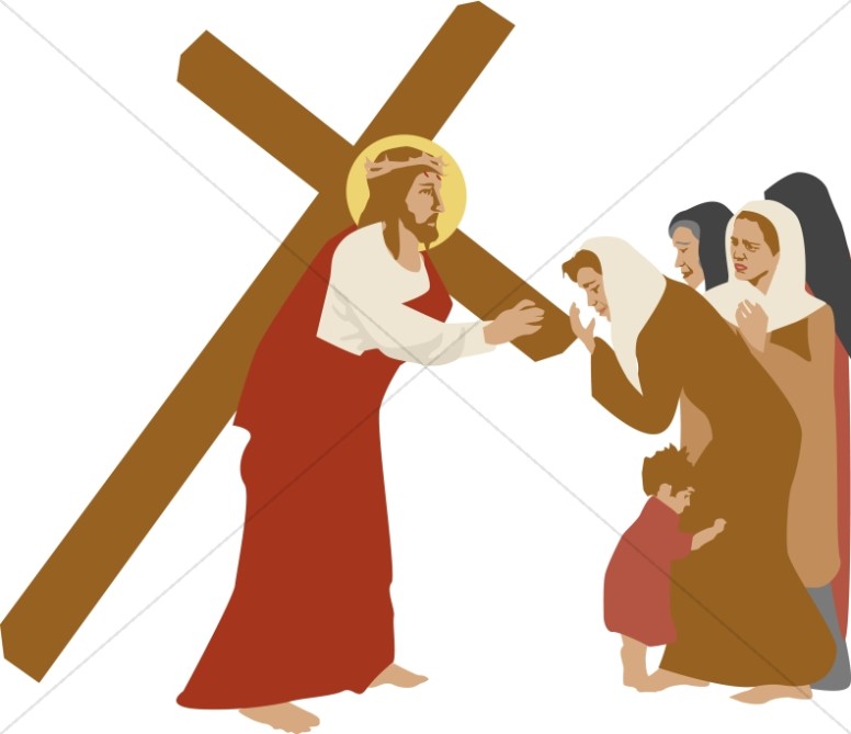 776x669 Procession To Calvary Women In Sadness Stations Of The Cross Clipart
