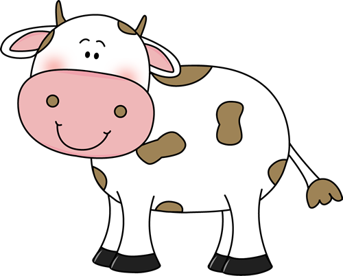 500x402 Cow Clip Art Cow With Brown Spots Clip Art Image