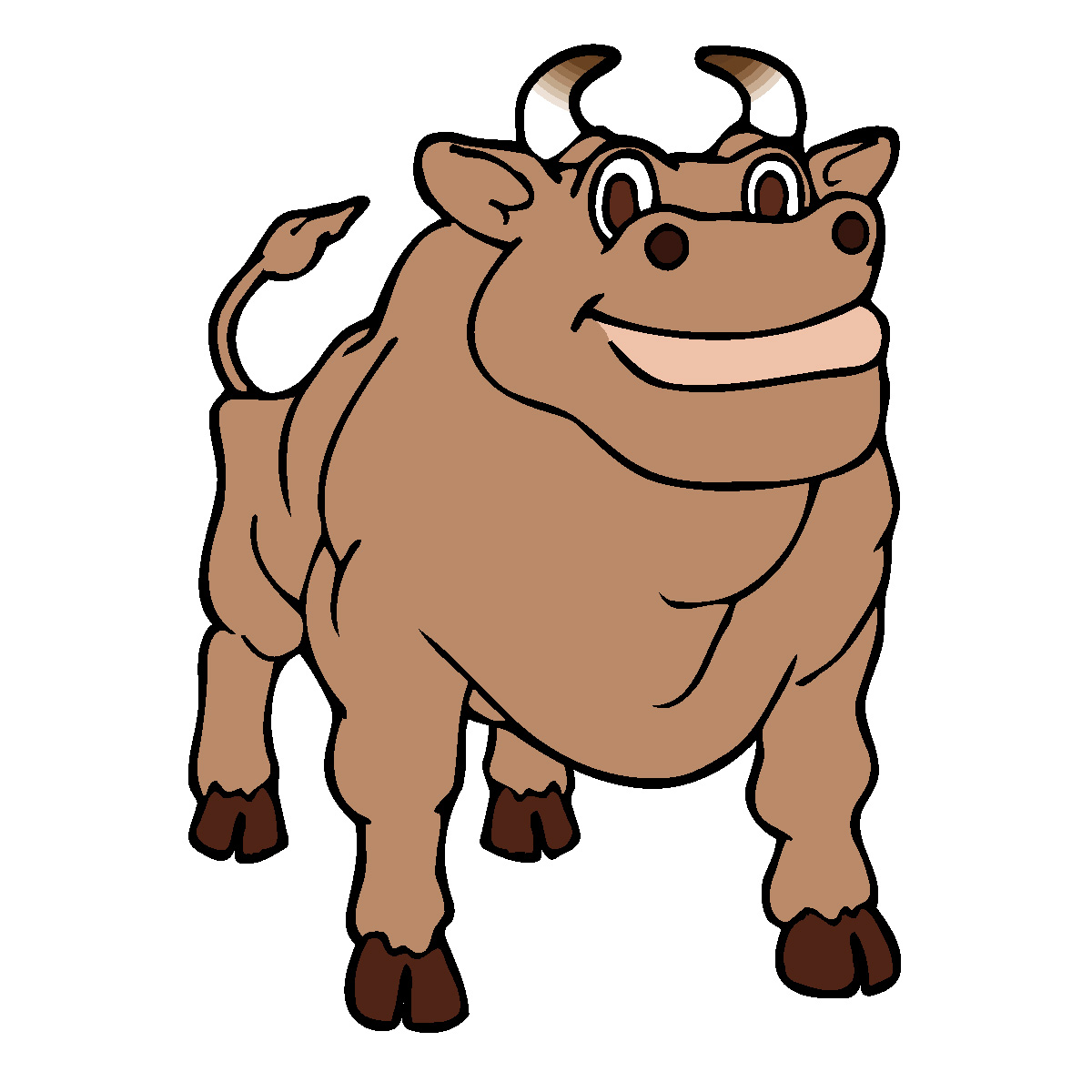 1200x1200 Cow Clipart Bw