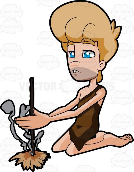 564x724 Cave Man Jewelry Clipart