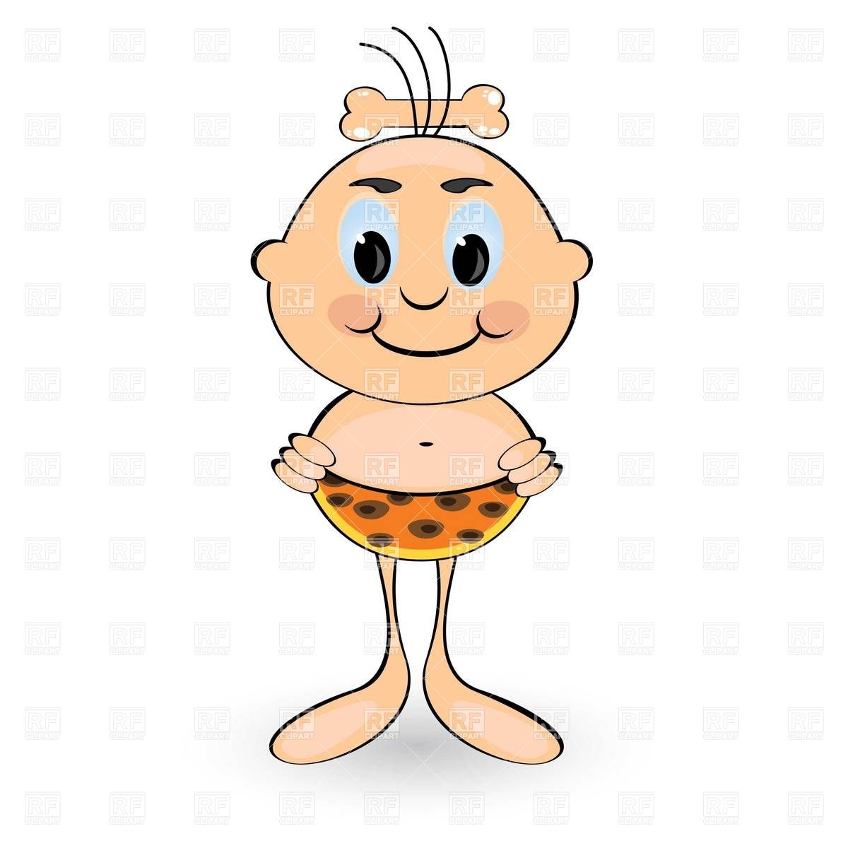 1200x1200 Funny Cartoon Caveman Royalty Free Vector Clip Art Image