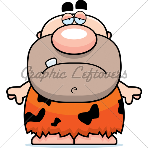 500x500 Caveman Clipart Sad