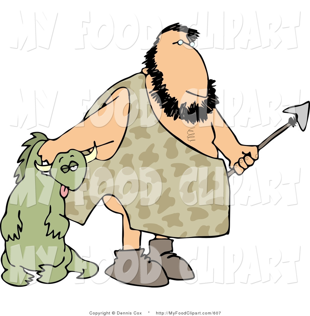 1024x1044 Food Clip Art Of A Caveman Carrying An Unconscious Dinosaur By