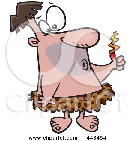 450x470 Royalty Free (Rf) Clip Art Illustration Of A Cartoon Caveman