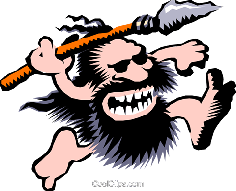 480x387 Cartoon Cavemen Royalty Free Vector Clip Art Illustration