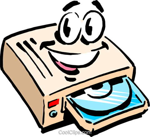 480x439 Cartoon Cd Rom Drive Royalty Free Vector Clip Art Illustration