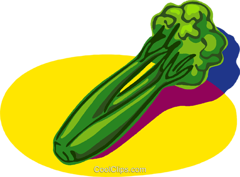 480x355 Celery, Vegetables Royalty Free Vector Clip Art Illustration