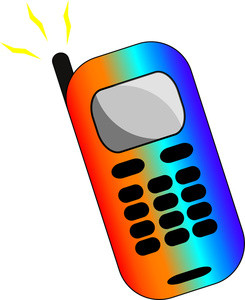 245x300 Free Clip Art Phone Boy Looking