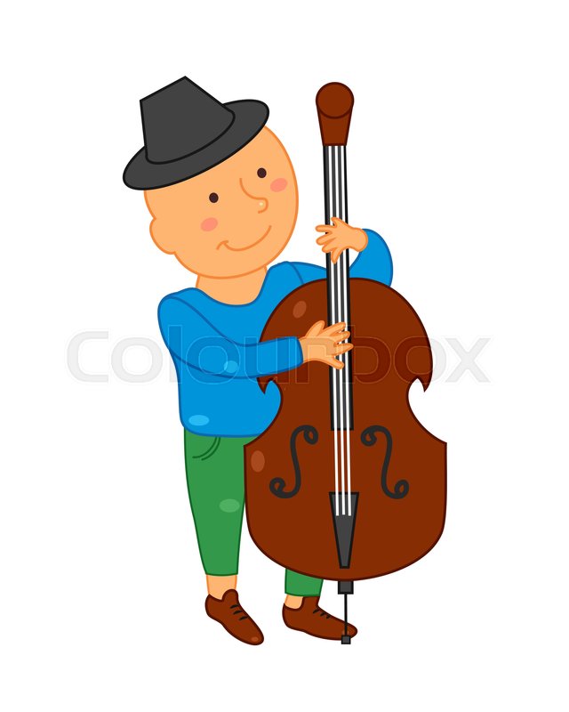 640x800 Cartoon Musician Kid. Vector Illustration For Children Music. Boy
