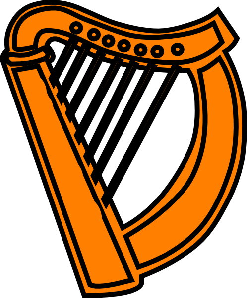 498x599 Celtic Harp Clipart
