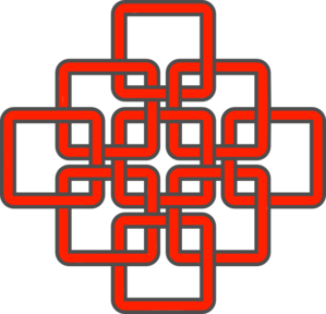 299x288 Celtic Knot Red Clip Art