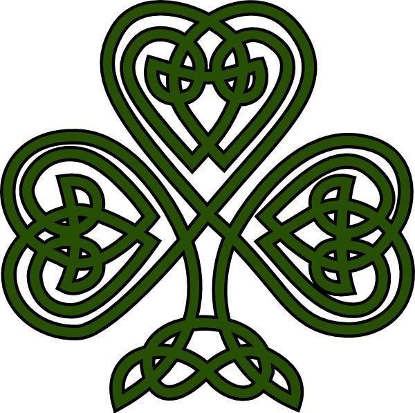 600x597 Free Irish Fonts Celtic Shamrock Clip Art