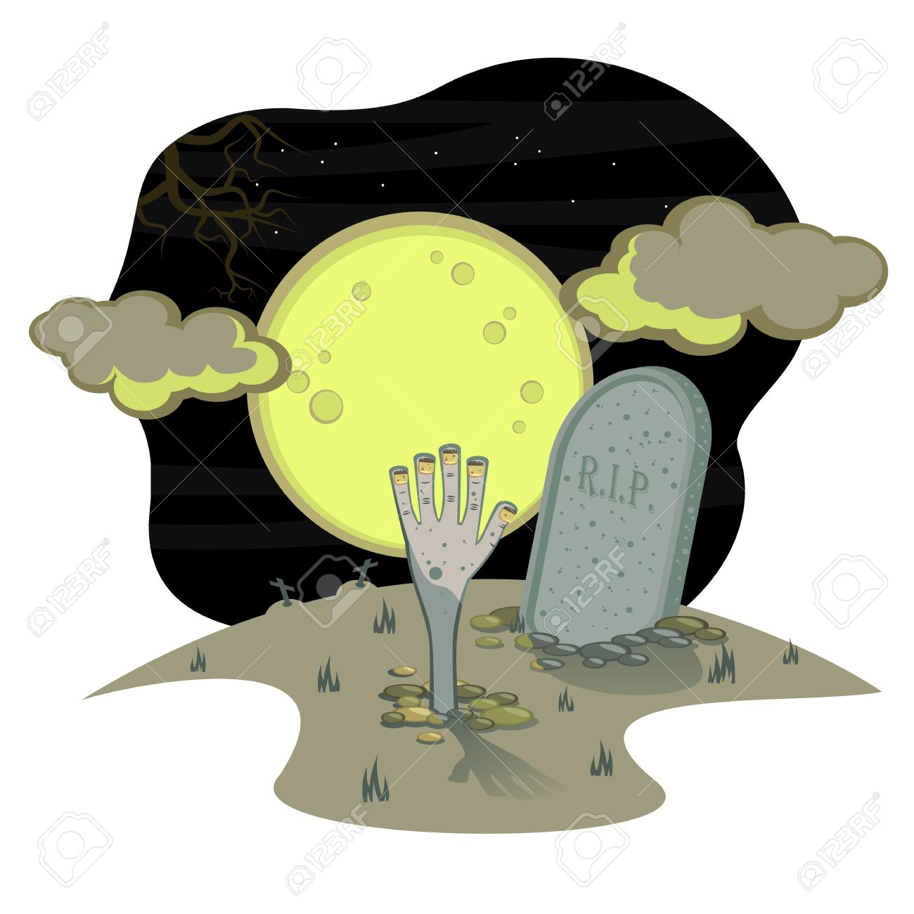 1300x1300 Graveyard Clipart Night Drawing