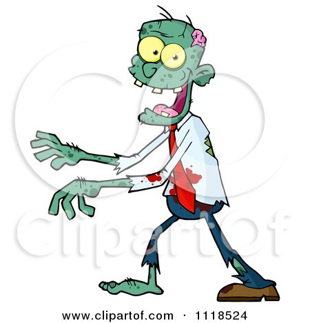 450x470 Cartoon Of A Zombie Walking Through A Cemetery 1