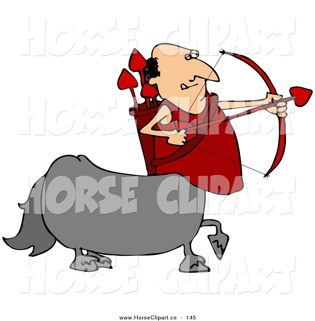 1024x1044 Clip Art Of A Caucasian Cupid Centaur Man Shooting Red Heart