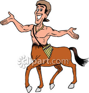 285x300 Smiling Centaur Royalty Free Clipart Picture