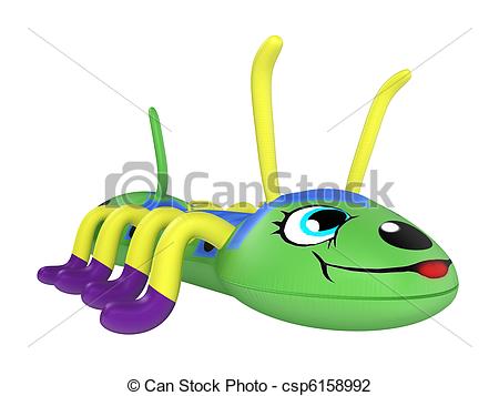 450x357 Inflatable Centipede Toy Isolated On White Background Clip Art